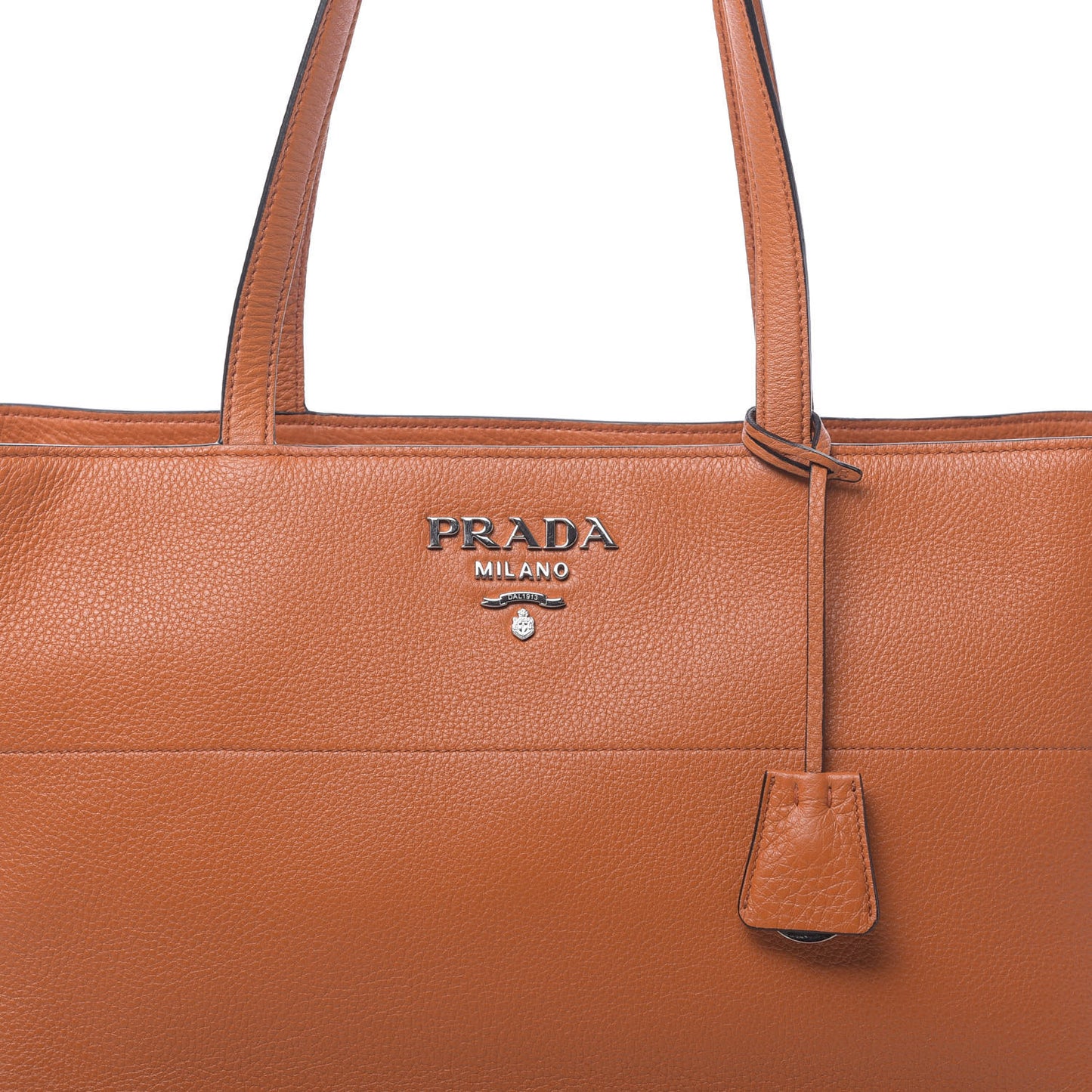 Vitello Phenix Zip Shopping Tote Papaya