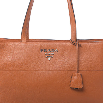 Prada Vitello Phenix Zip Shopping Tote Papaya 8 of 10