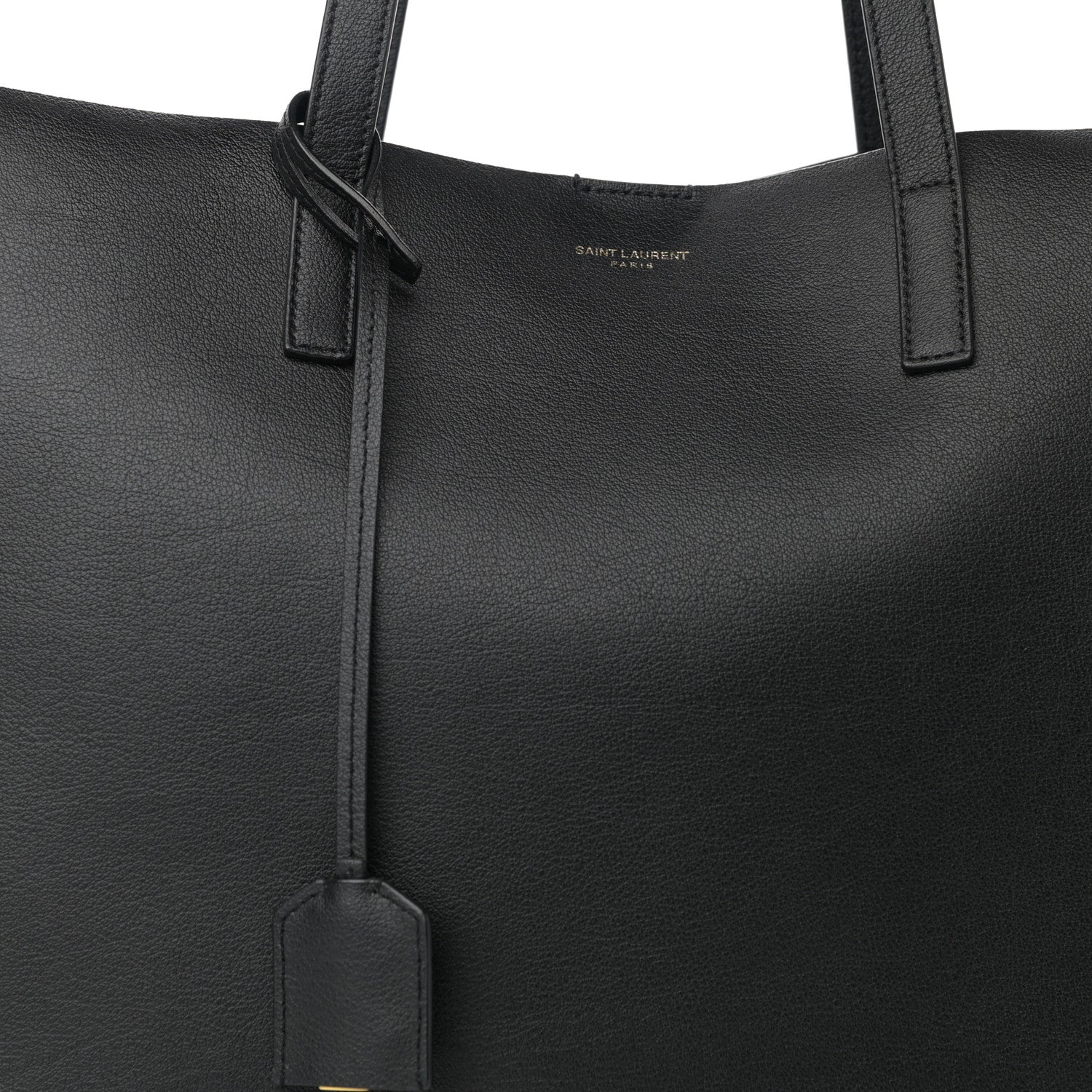 Saint Laurent Calfskin Large Shopping Tote Black 9 of 11