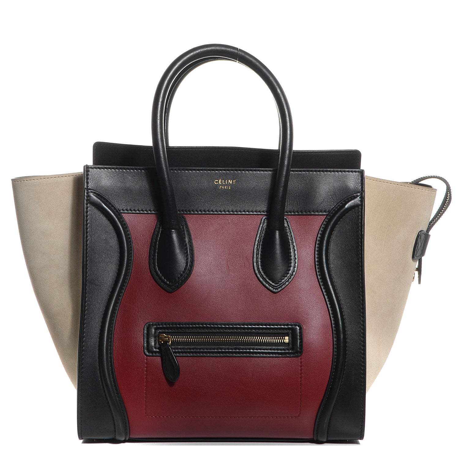 Celine Smooth Calfskin Suede Mini Tri-Color Luggage Rust 1 of 9