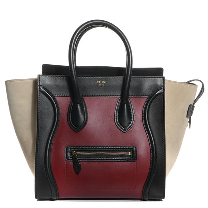 Celine Smooth Calfskin Suede Mini Tri-Color Luggage Rust 1 of 9