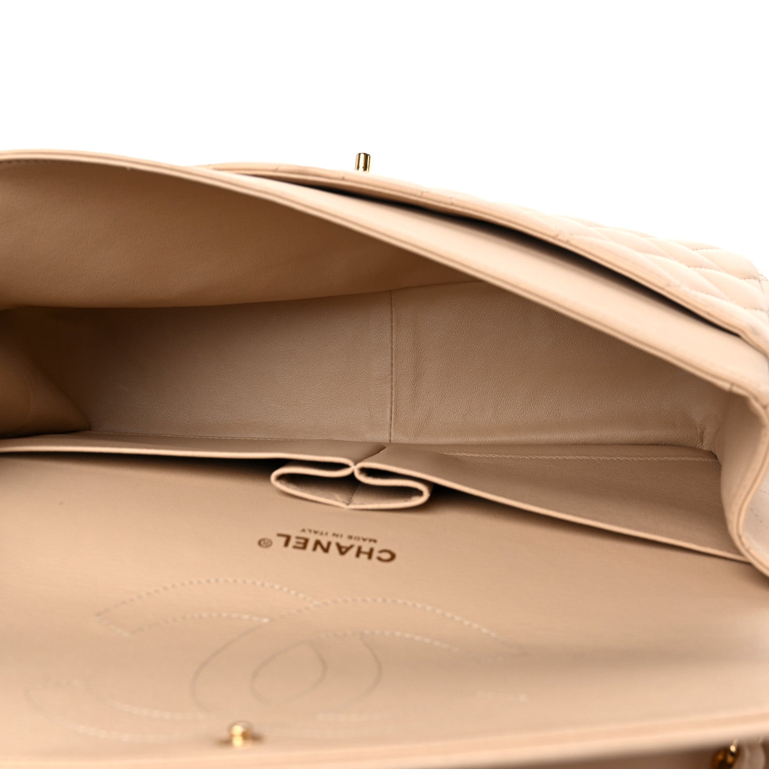 Chanel Lambskin Quilted Jumbo Double Flap Beige Clair 5 of 13
