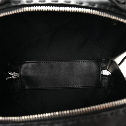 Fendi Recycled Fabric Jacquard Vitello Astro FF 1974 Mini Suitcase Bag Asfalto Black 5 of 10