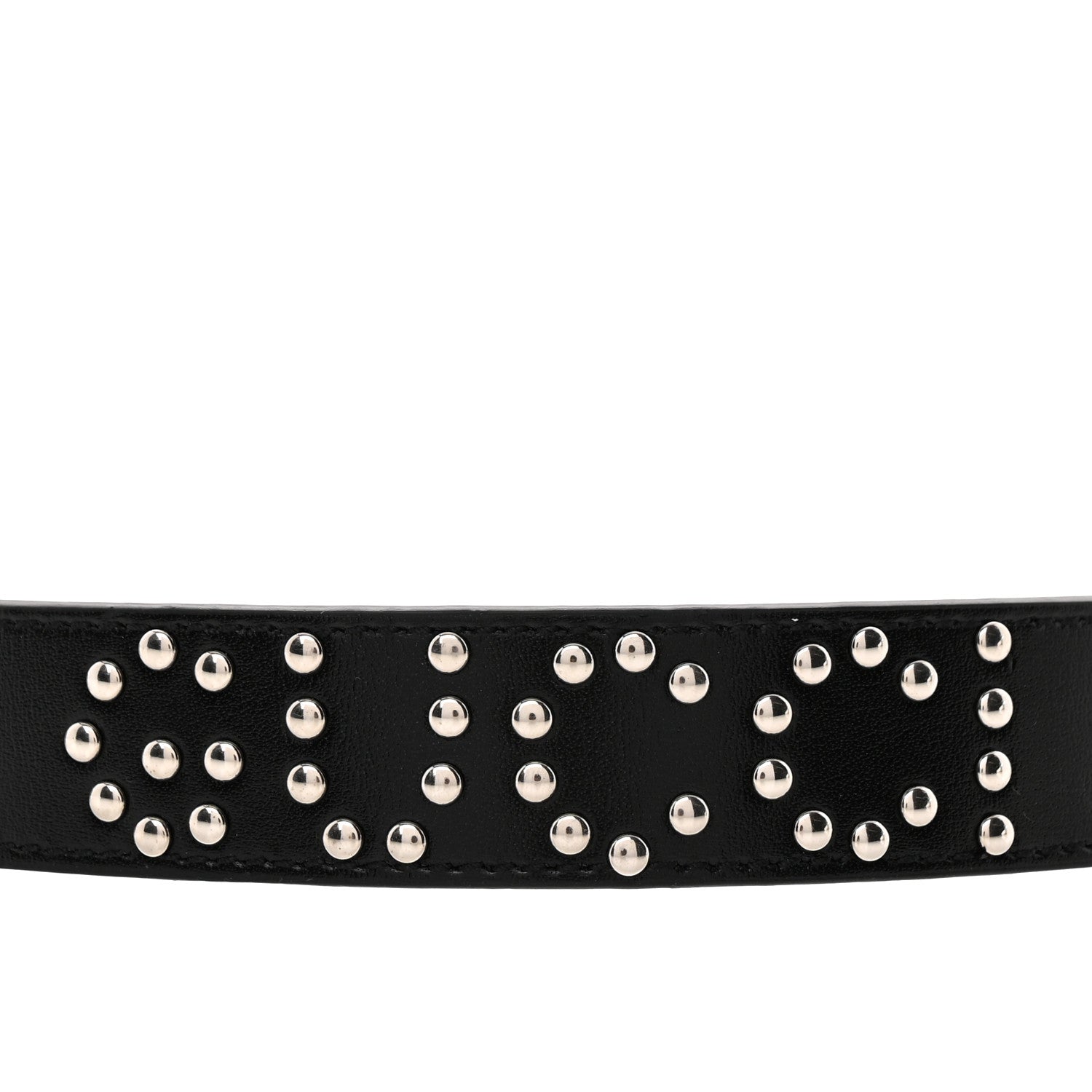 Gucci Calfskin Studded Logo Shoulder Strap Black 3 of 3