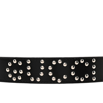 Gucci Calfskin Studded Logo Shoulder Strap Black 3 of 3