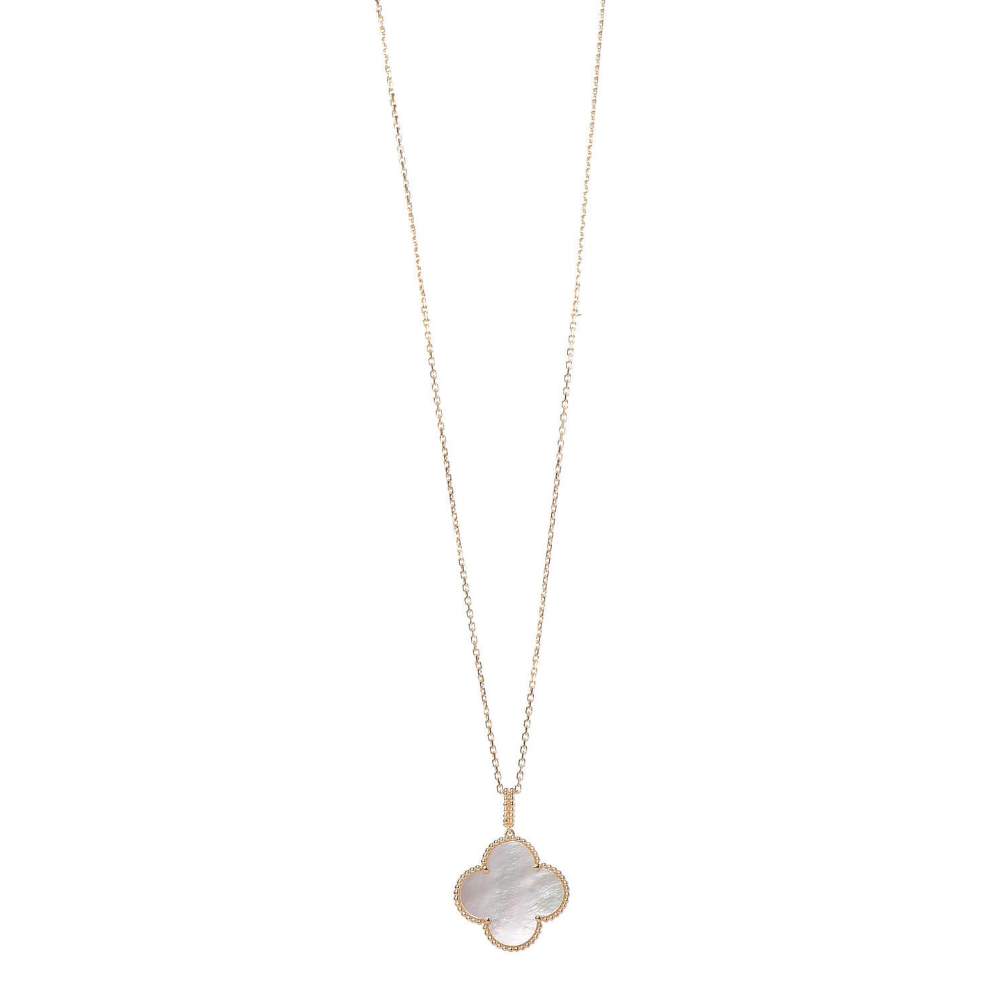 18K Yellow Gold Mother of Pearl Magic Alhambra Long Necklace
