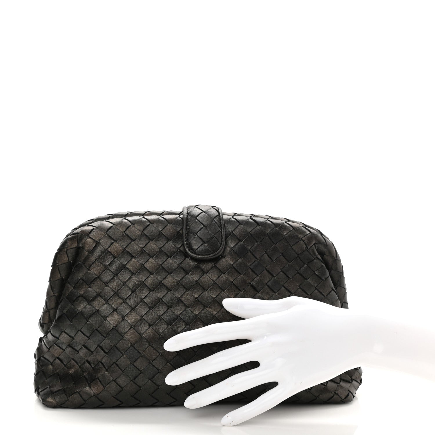Bottega Veneta Nappa Intrecciato The Lauren 1980 Clutch Dark Bronze 2 of 8