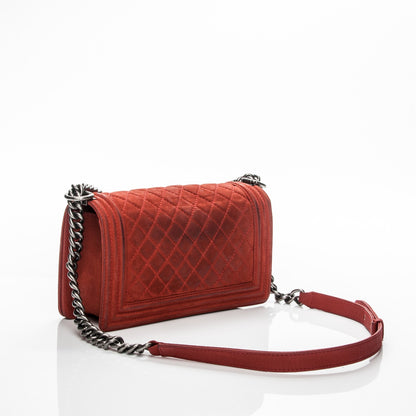 Chanel Iridescent Caviar Quilted Medium Boy Flap Red 3 of 12
