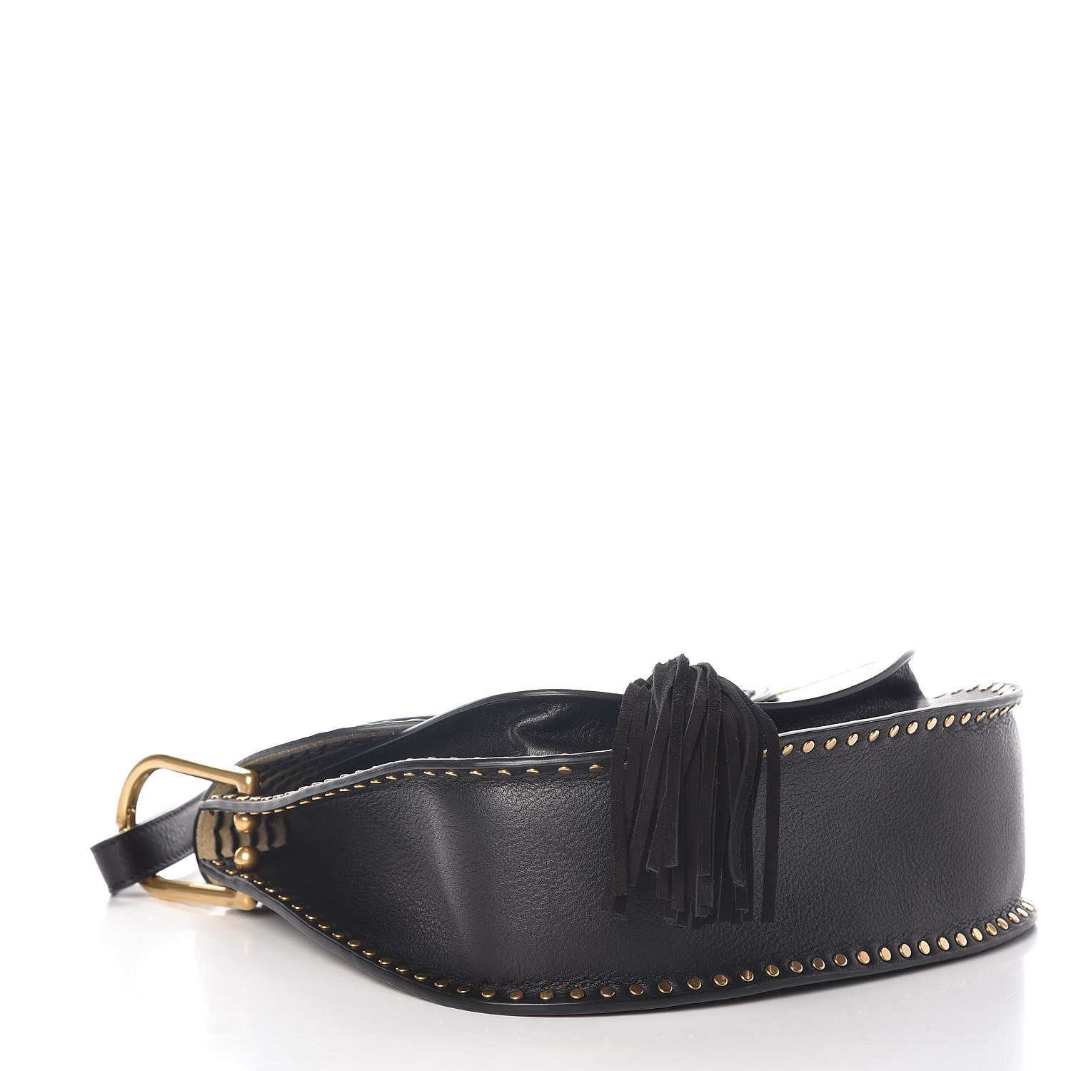 Chloe Calfskin Braided Medium Hudson Shoulder Bag Black 4 of 6