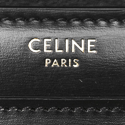 Celine Shiny Calfskin Triomphe Chain Bag Black 7 of 9