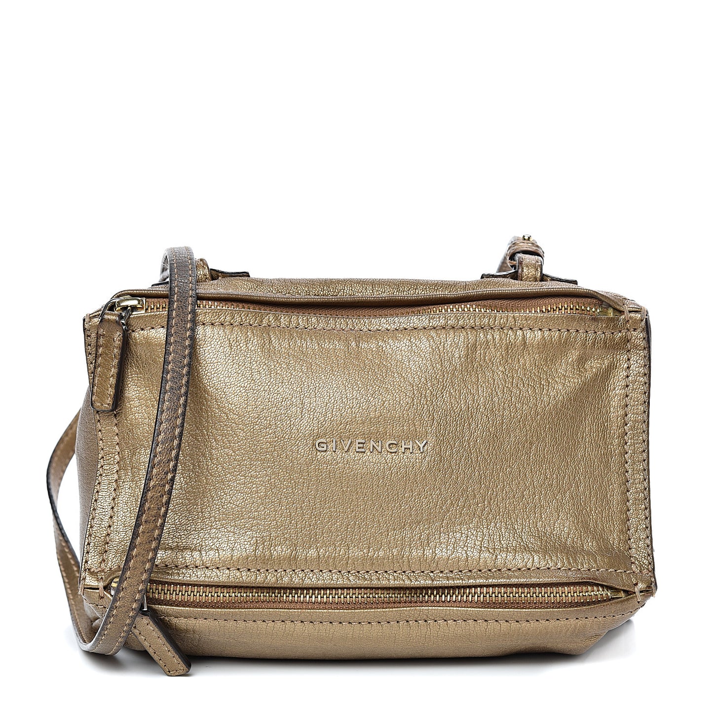 Metallic Sugar Goatskin Mini Pandora Gold