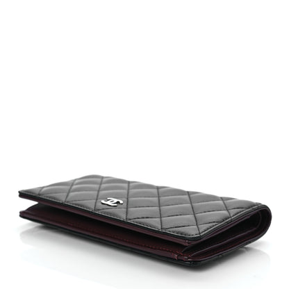 Chanel Lambskin Quilted Yen Wallet Black 9 of 9