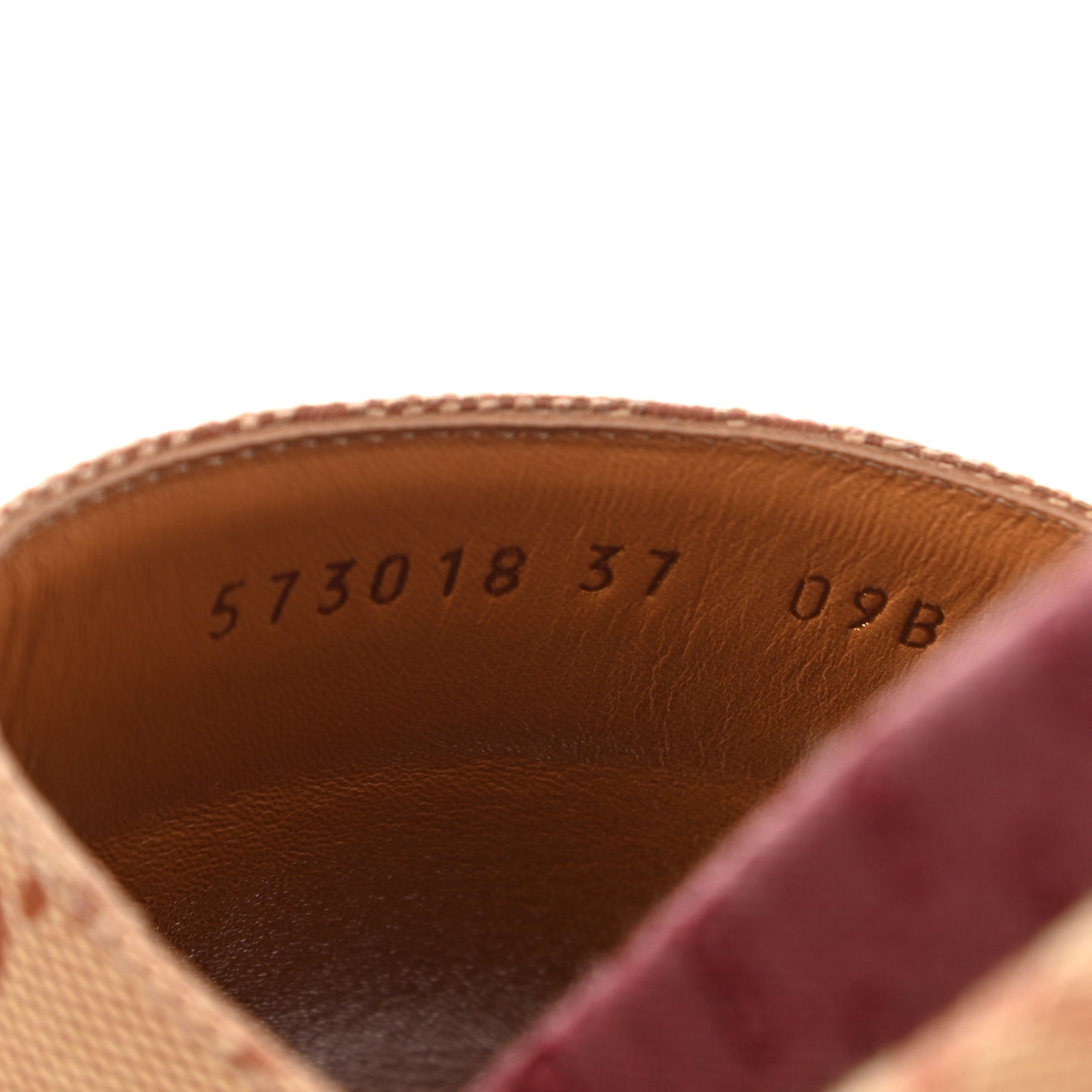 Canvas GG Monogram Angelina Platform Slide Sandals 37 Beige Ruggine