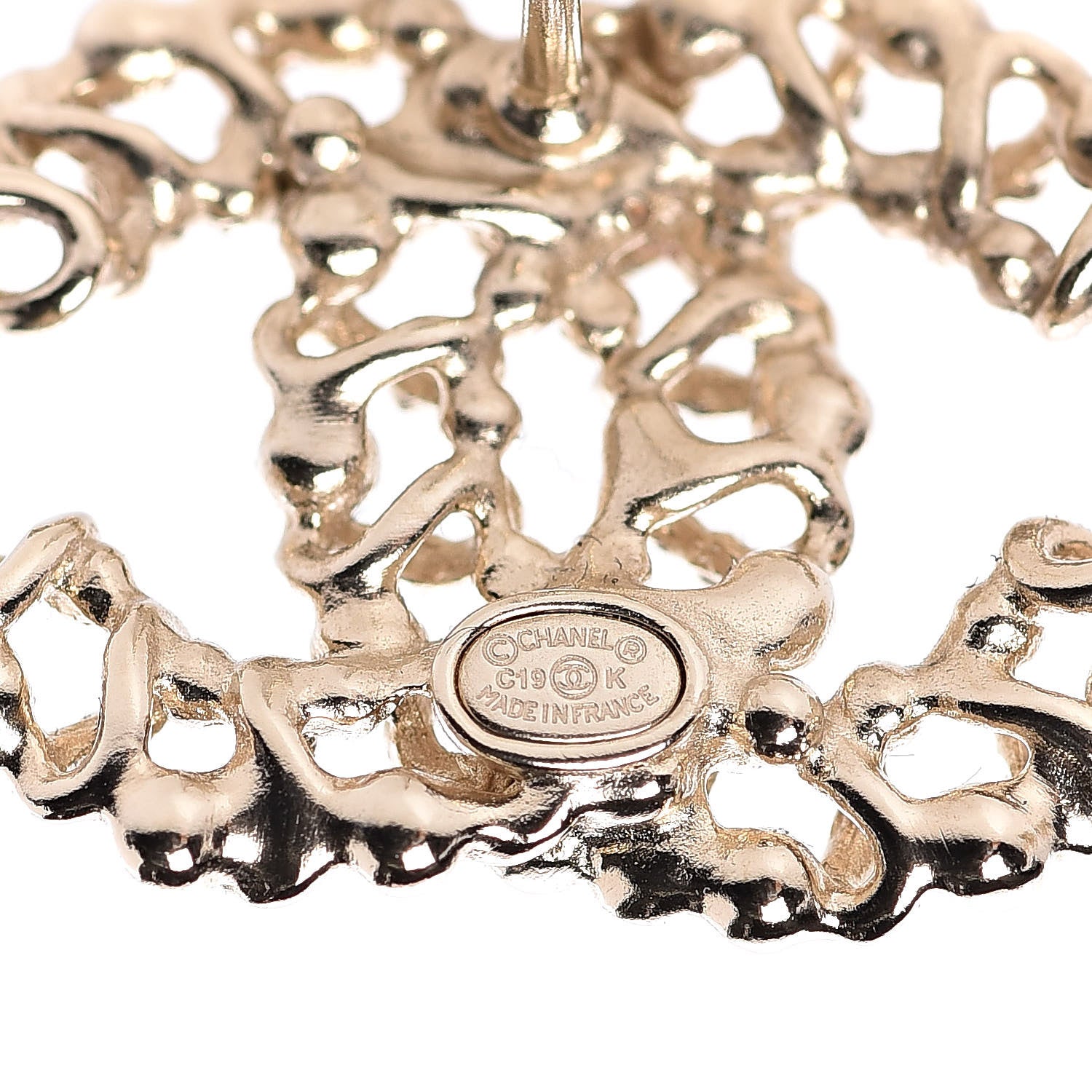 Chanel Crystal Mini CC Earrings Gold 4 of 5