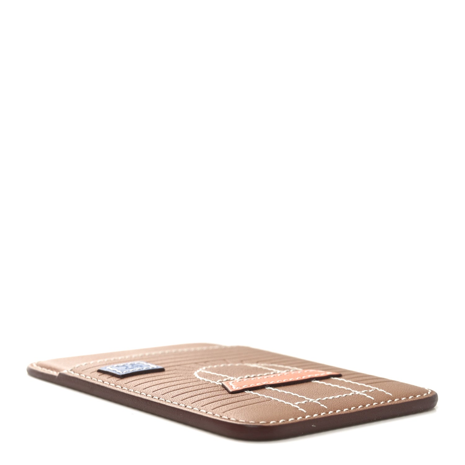 Hermes Swift Stitched Faubourg MagSafe Card Holder Gold Bleu De France Orange 4 of 7