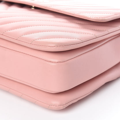 Chanel Lambskin Chevron Quilted Medium Trendy CC Dual Handle Flap Bag Pink 9 of 12