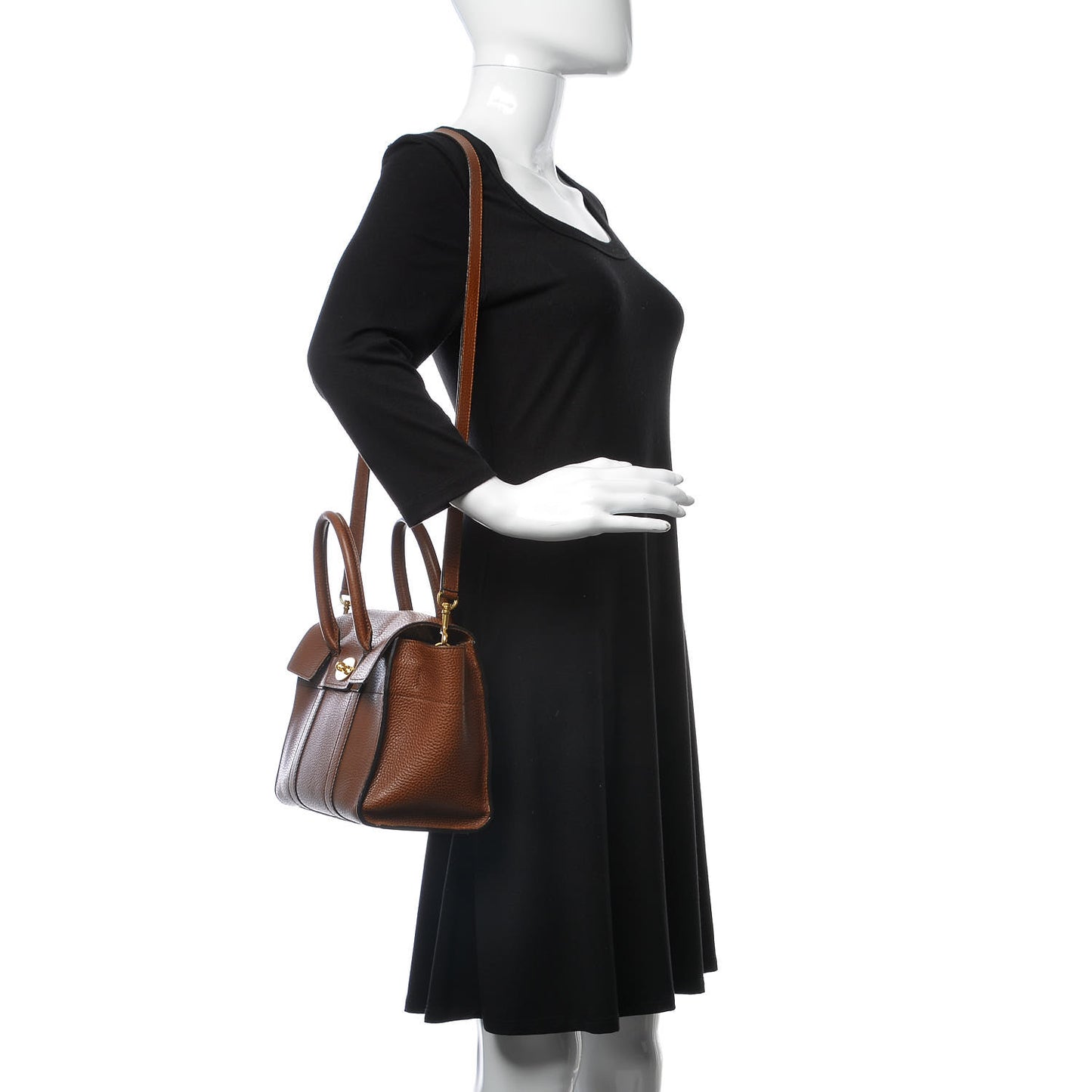 Natural Grain Leather Small New Bayswater Oak