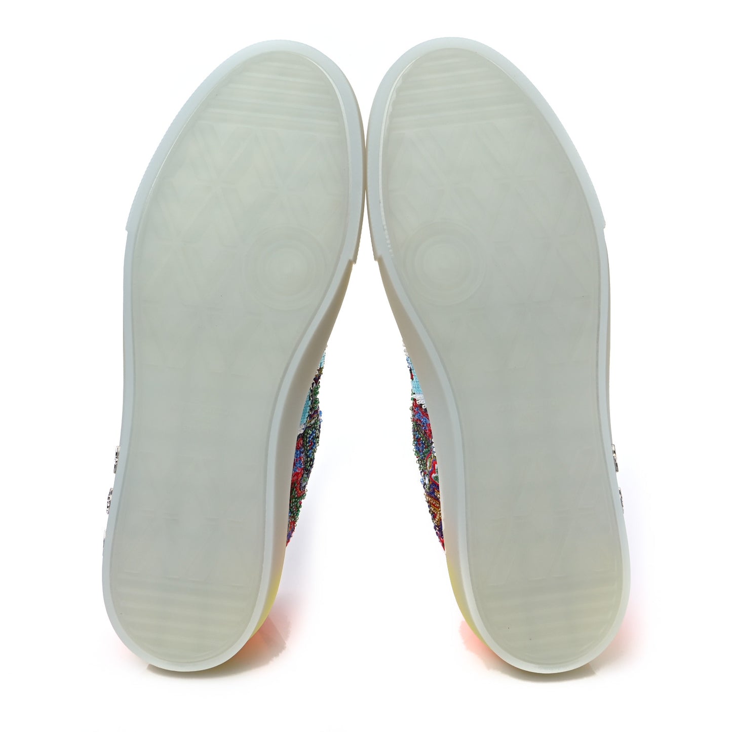 Suede Sequin Monogram Mens LV Ollie Sneakers 9 Yellow Multicolor