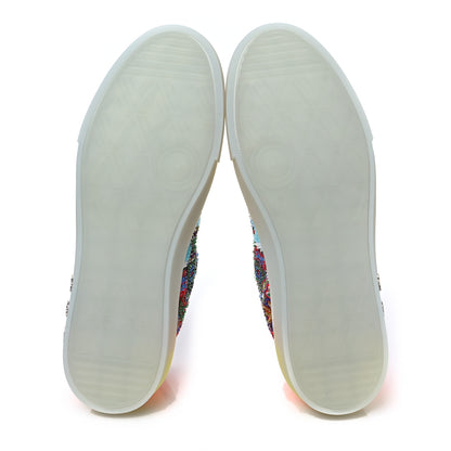 Louis Vuitton Suede Sequin Monogram Mens LV Ollie Sneakers 9 Yellow Multicolor 6 of 9