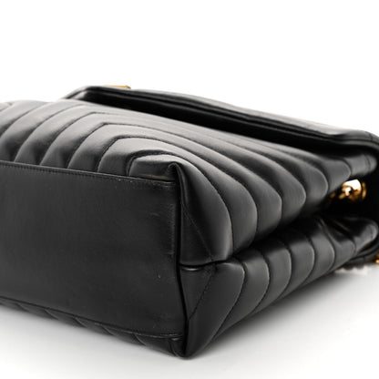 Saint Laurent Calfskin Y Quilted Monogram Medium Loulou Chain Satchel Black 9 of 9