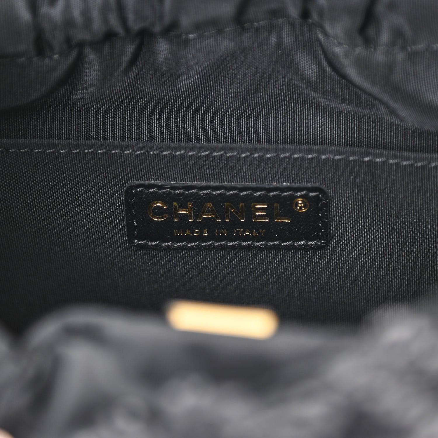 Chanel Denim Quilted Mood Bucket With Chain Black Multicolor 6 of 12