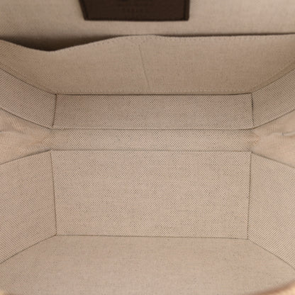 Gucci Monogram Jumbo GG Textured Dollar Calfskin Web Mini Savoy Hat Box Camel Ebony New Acero 5 of 10