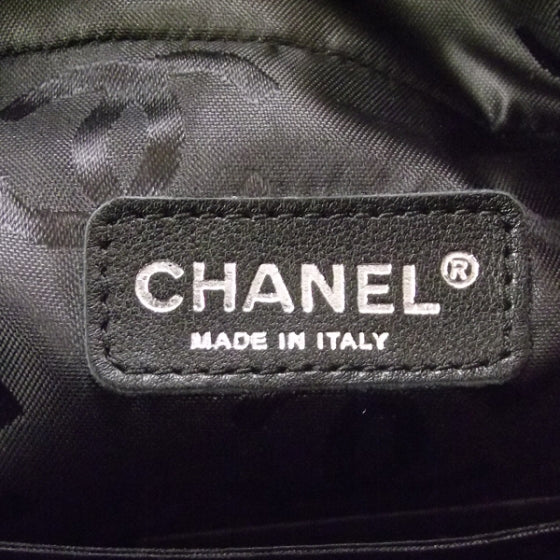 Chanel Calfskin Quilted Large Cambon Multipocket Reporter Beige Black 8 of 10
