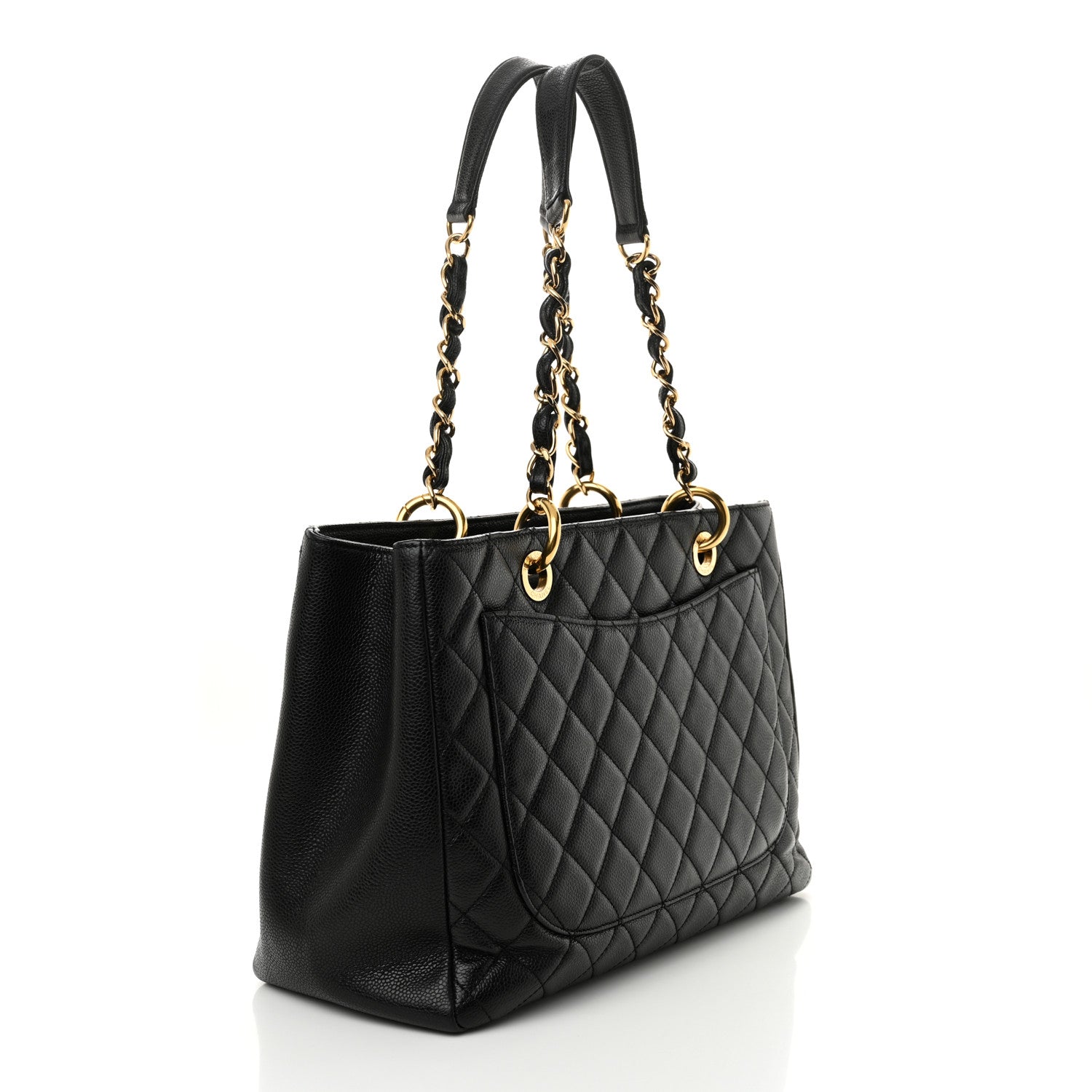 Chanel Caviar Quilted Grand Shopping Tote GST Black 3 of 12
