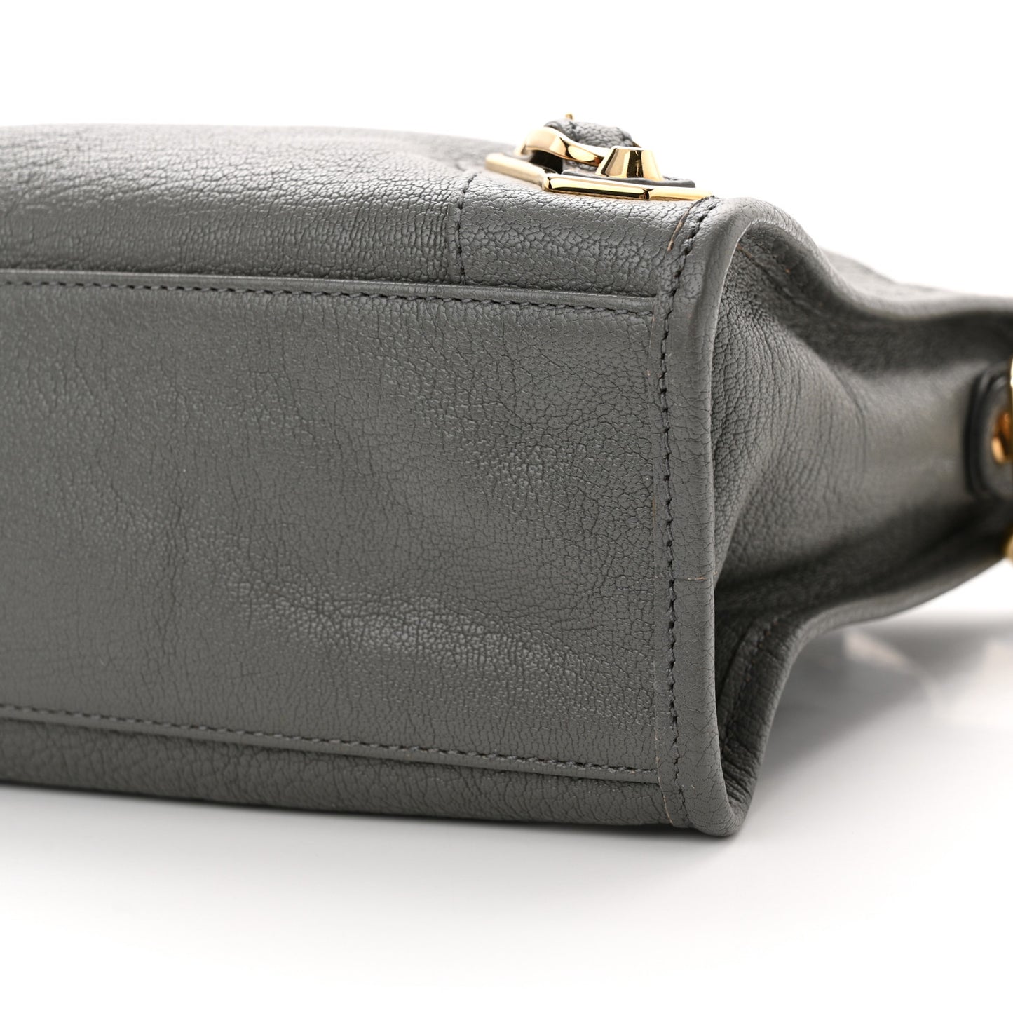 Chevre Gold Metallic Edge Hardware S City Gris Acier