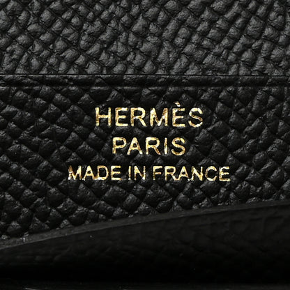 Hermes Epsom Bearn Compact Wallet Black 6 of 8