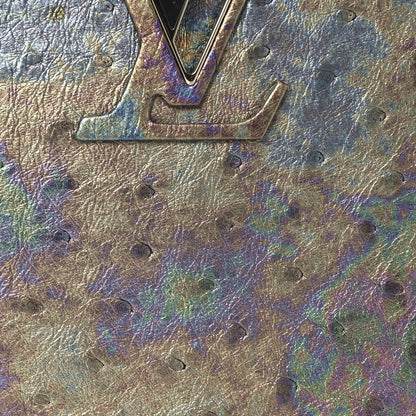 Louis Vuitton Ostrich Capucines Mini Petrole Purple 7 of 10