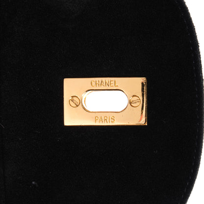 Chanel Suede Quilted XL Weekender Bag Black 8 of 8