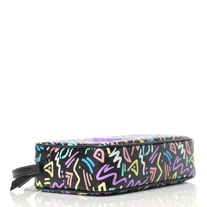 Saint Laurent Grain De Poudre Medium Classic Monogram Multicolor Graphic Print Lou Camera Bag Black 4 of 9