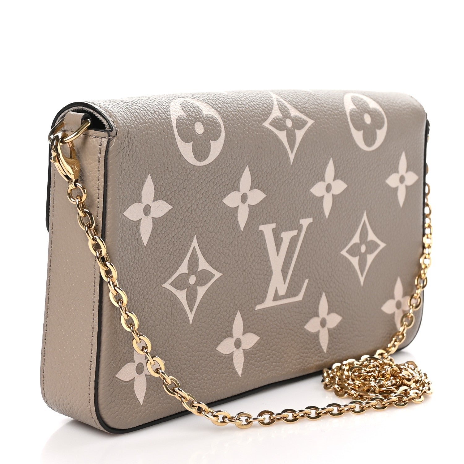 Louis Vuitton Empreinte Monogram Giant Felicie Pochette Tourterelle Creme 4 of 10