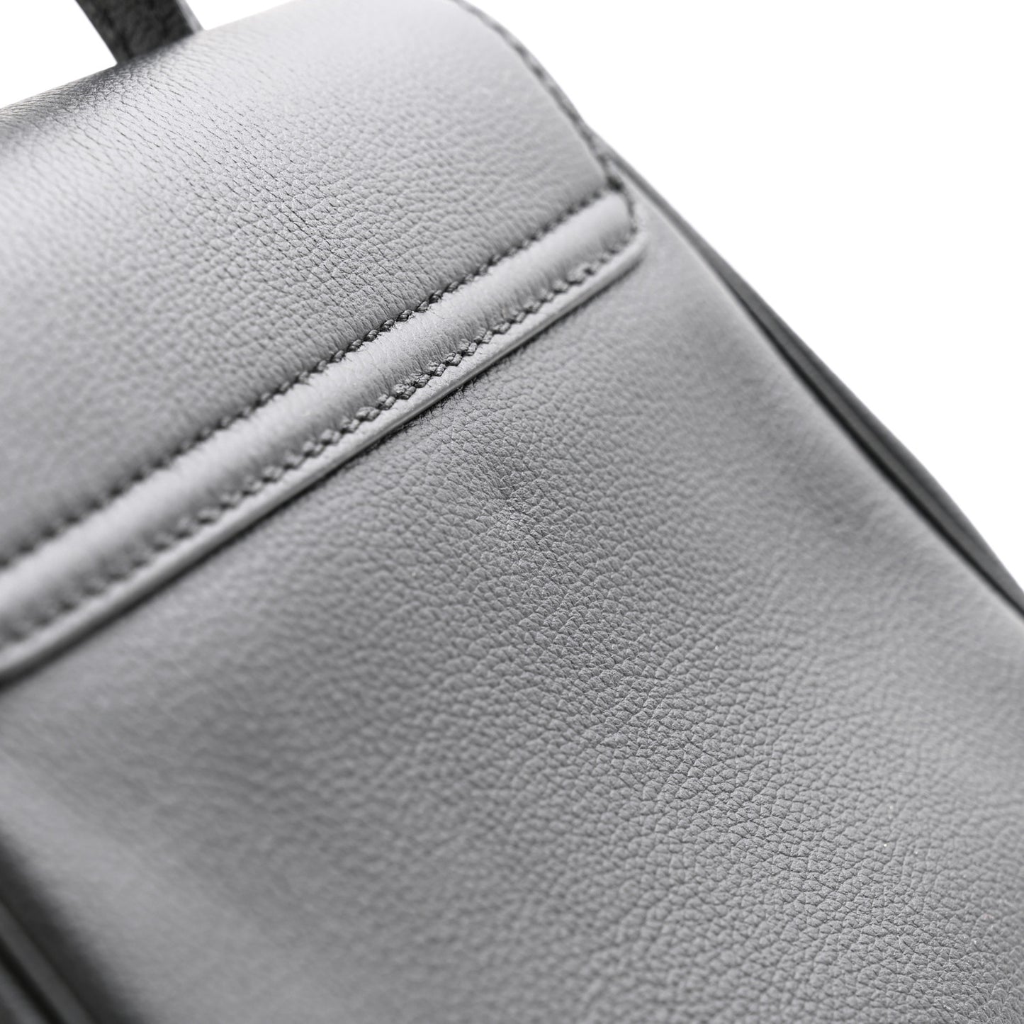 Grained Calfskin Small La Medusa Top Handle Bag Black