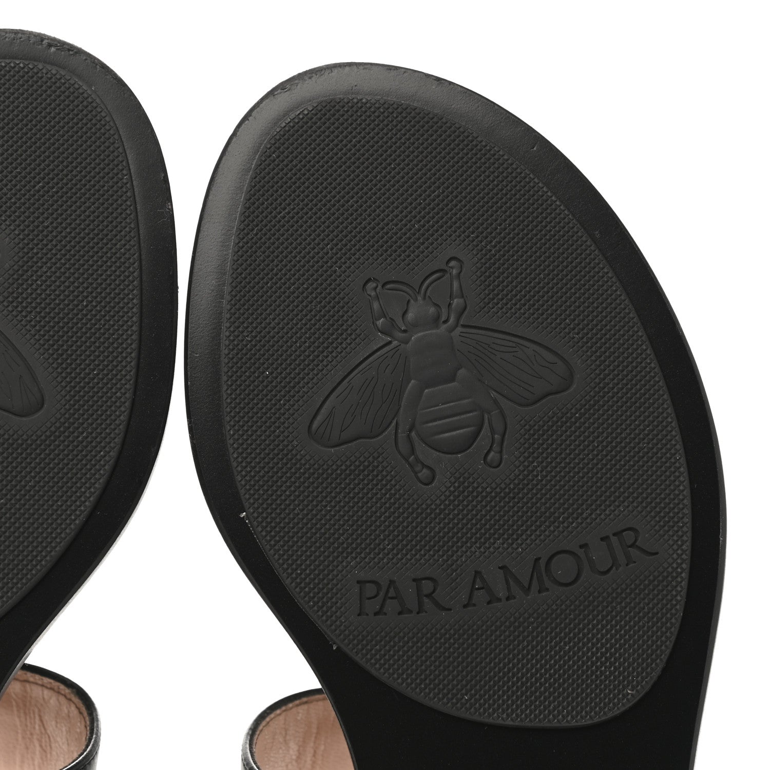 Gucci Calfskin GG Marmont Thong Sandals 38.5 Black 8 of 8