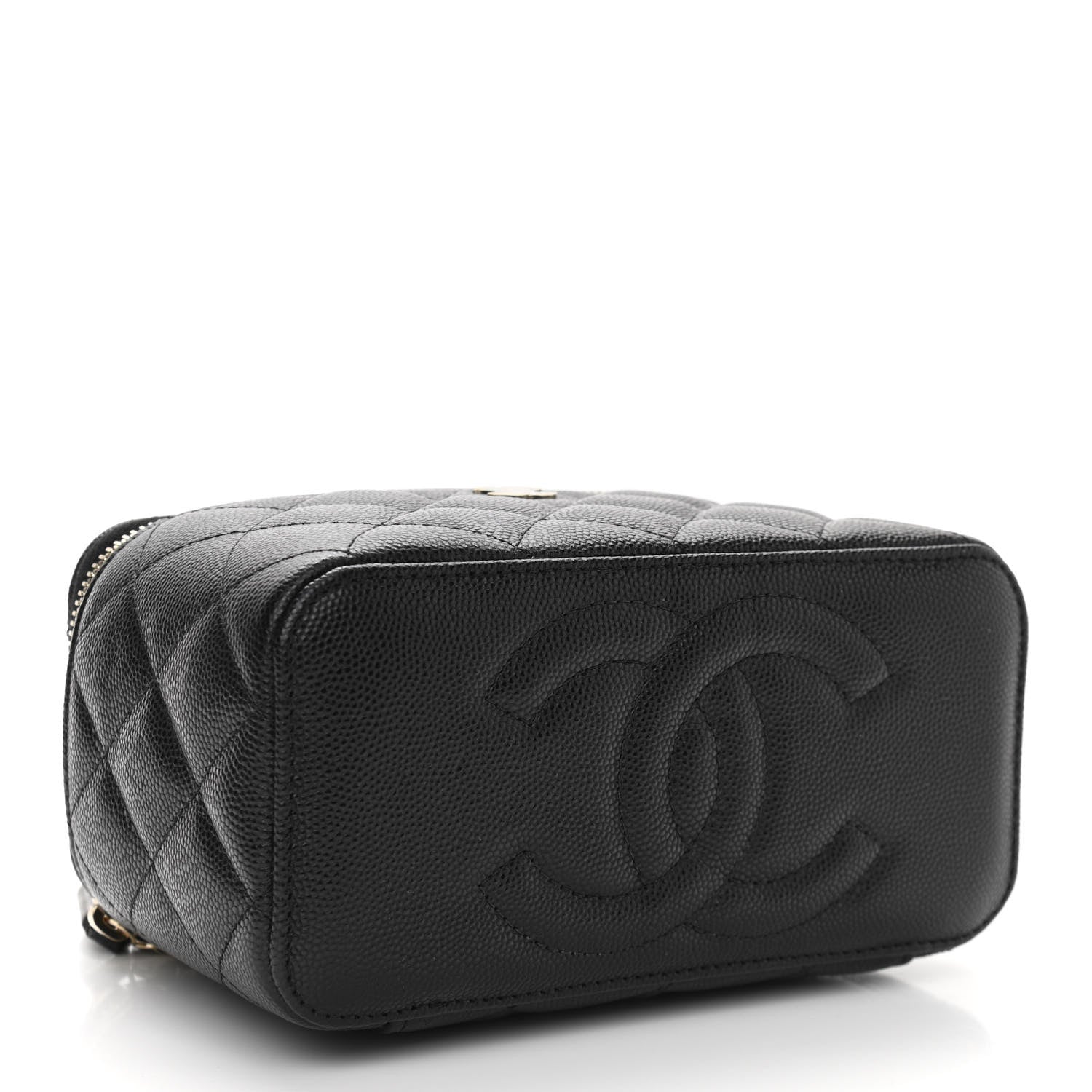 Chanel Caviar Quilted Small Vanity Case With Chain Black 4 of 11