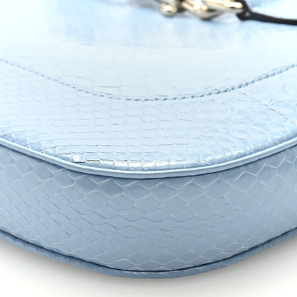 Gucci Snakeskin Web Small Jackie 1961 Hobo Blue 6 of 7