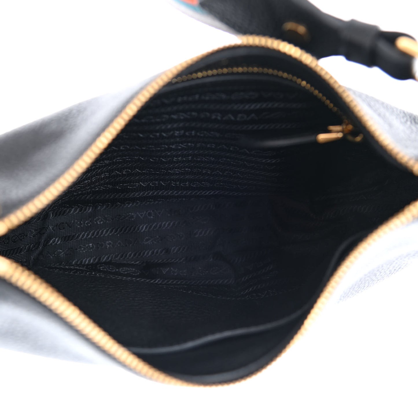 Vitello Phenix Zippered Messenger Hobo Black