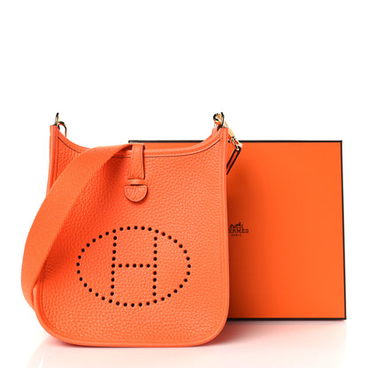 Hermes Taurillon Clemence Evelyne TPM Orange Minium 10 of 10