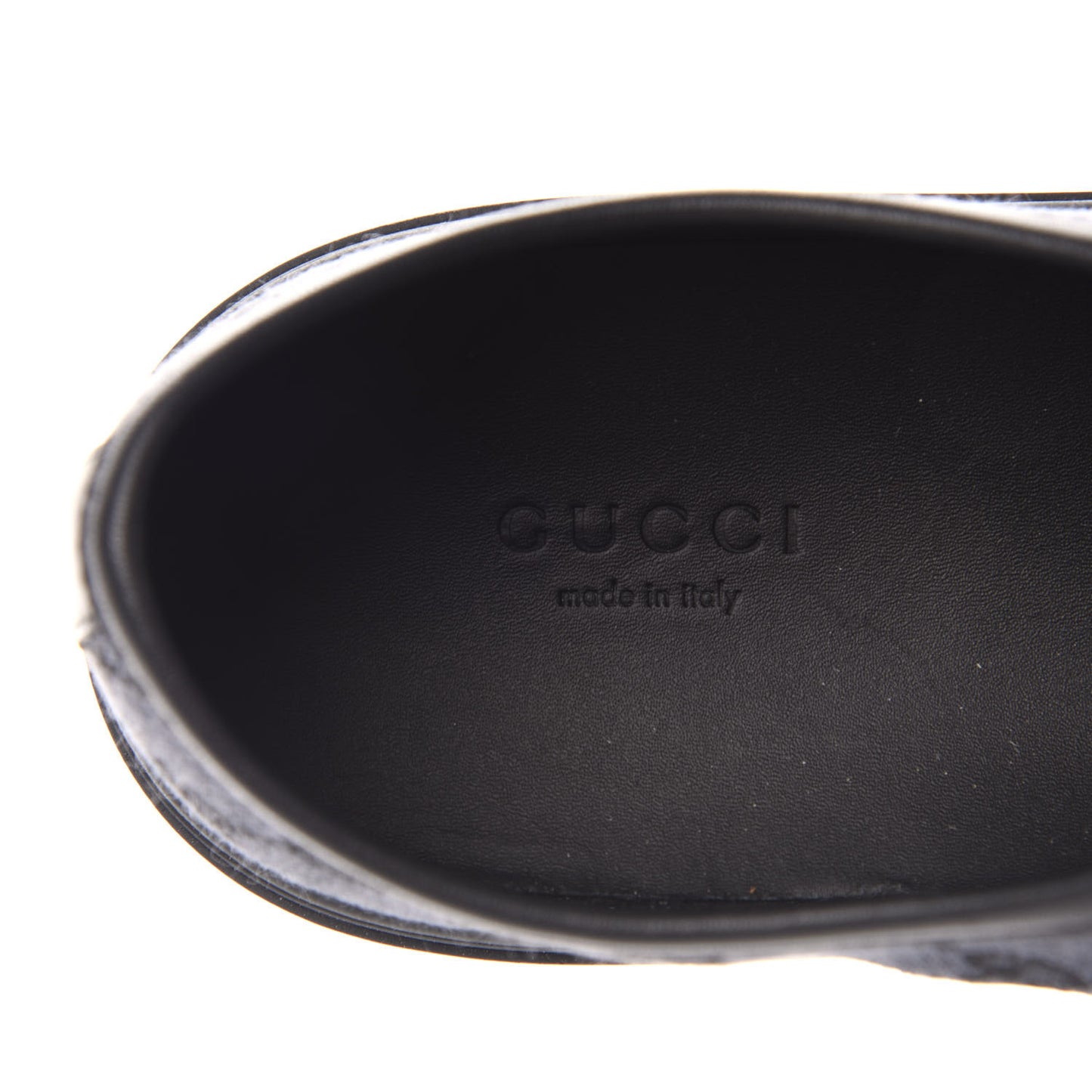 GG Monogram Calfskin Womens Low Top Sneakers 41 Piombo Black