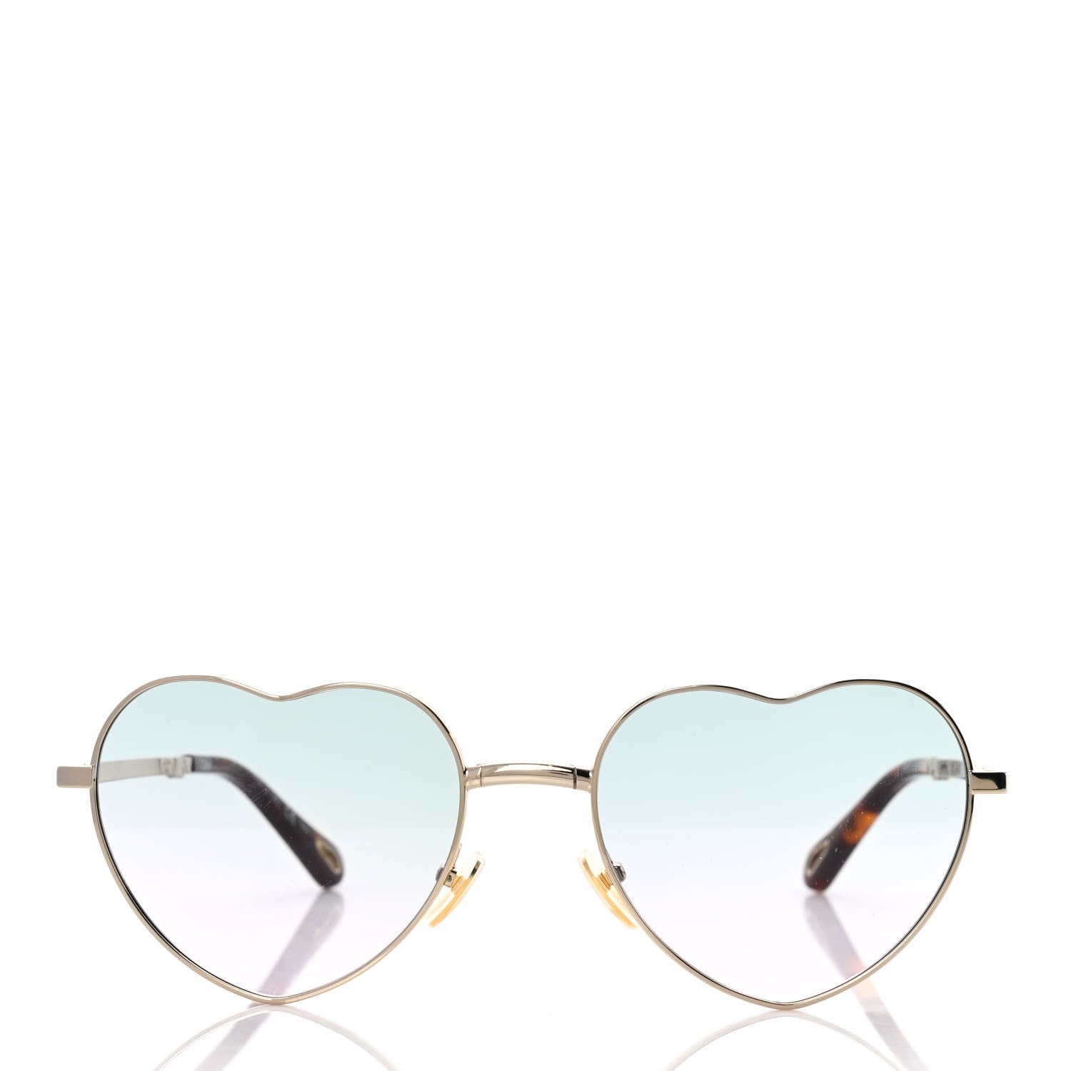 Chloe Metal Heart Folding Sunglasses CH0071S Gold 2 of 9