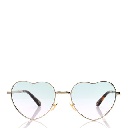 Chloe Metal Heart Folding Sunglasses CH0071S Gold 2 of 9
