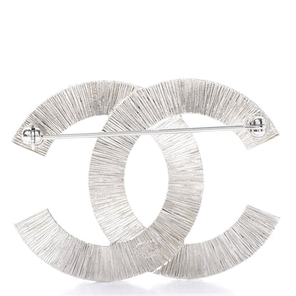 Chanel Baguette Crystal CC Brooch Silver 3 of 5