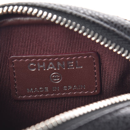 Chanel Caviar Quilted Zip Around Classic Coin Purse Black 6 of 8