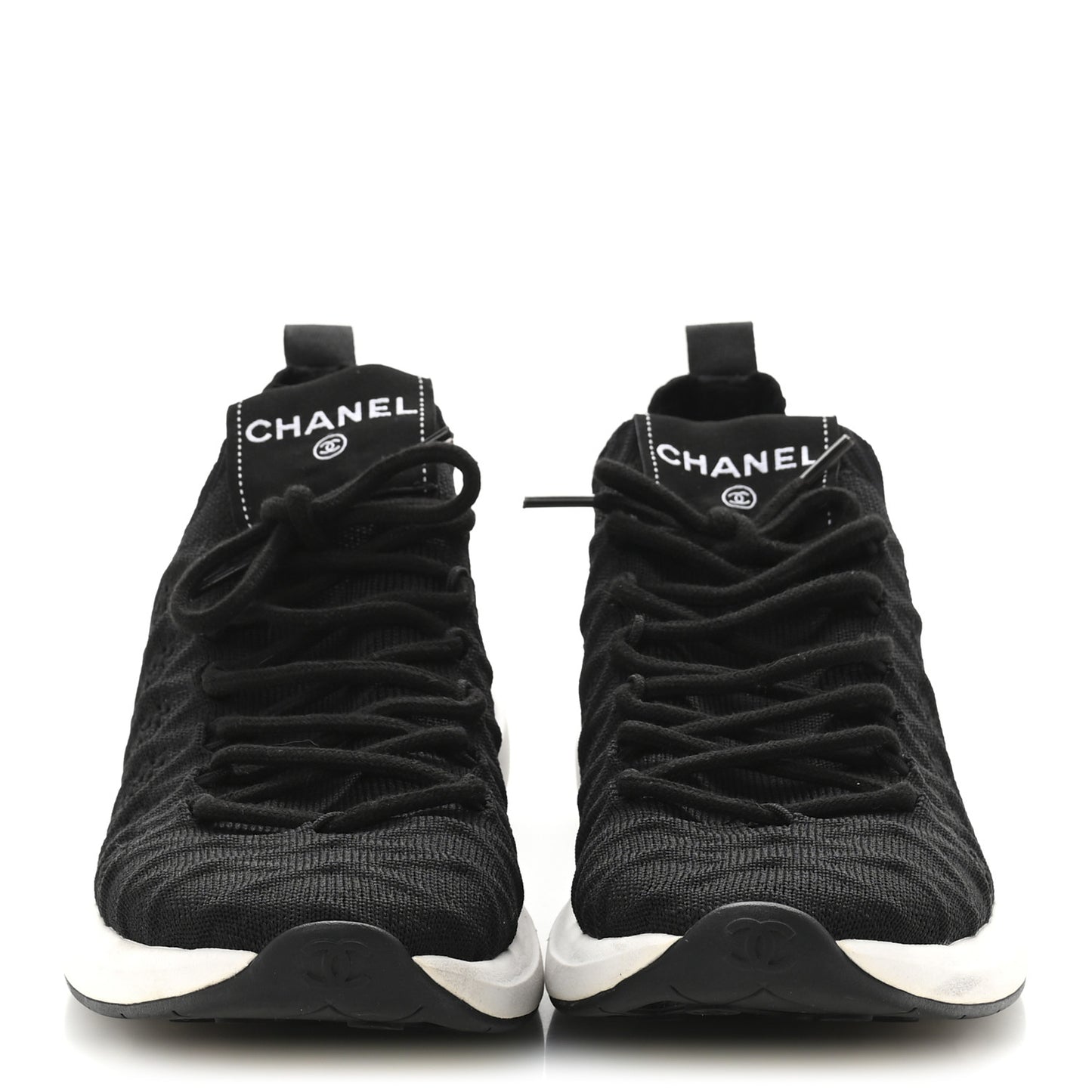 Fabric Logo Sneakers 37 Black