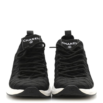 Chanel Fabric Logo Sneakers 37 Black 3 of 9