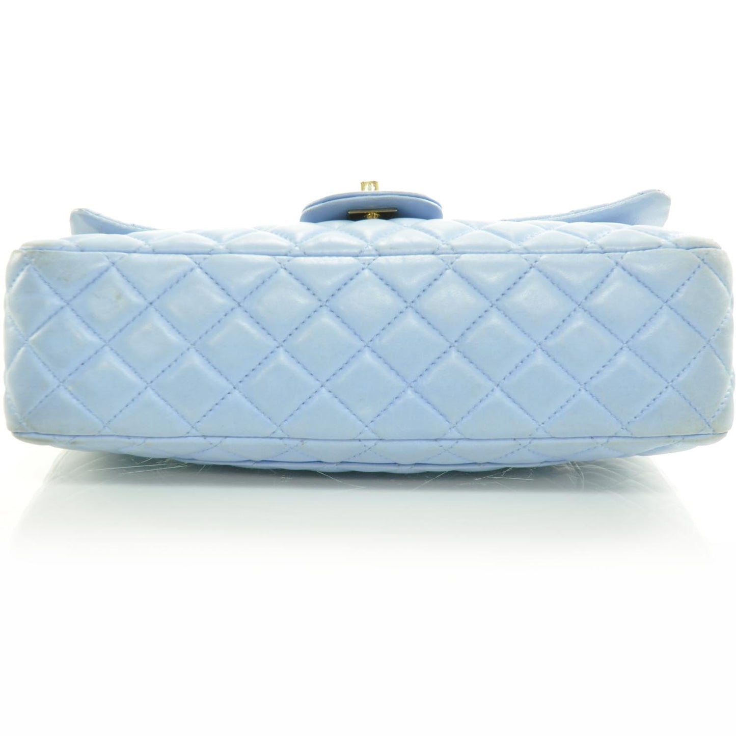Lambskin Valentine Charms Medium Flap Baby Blue