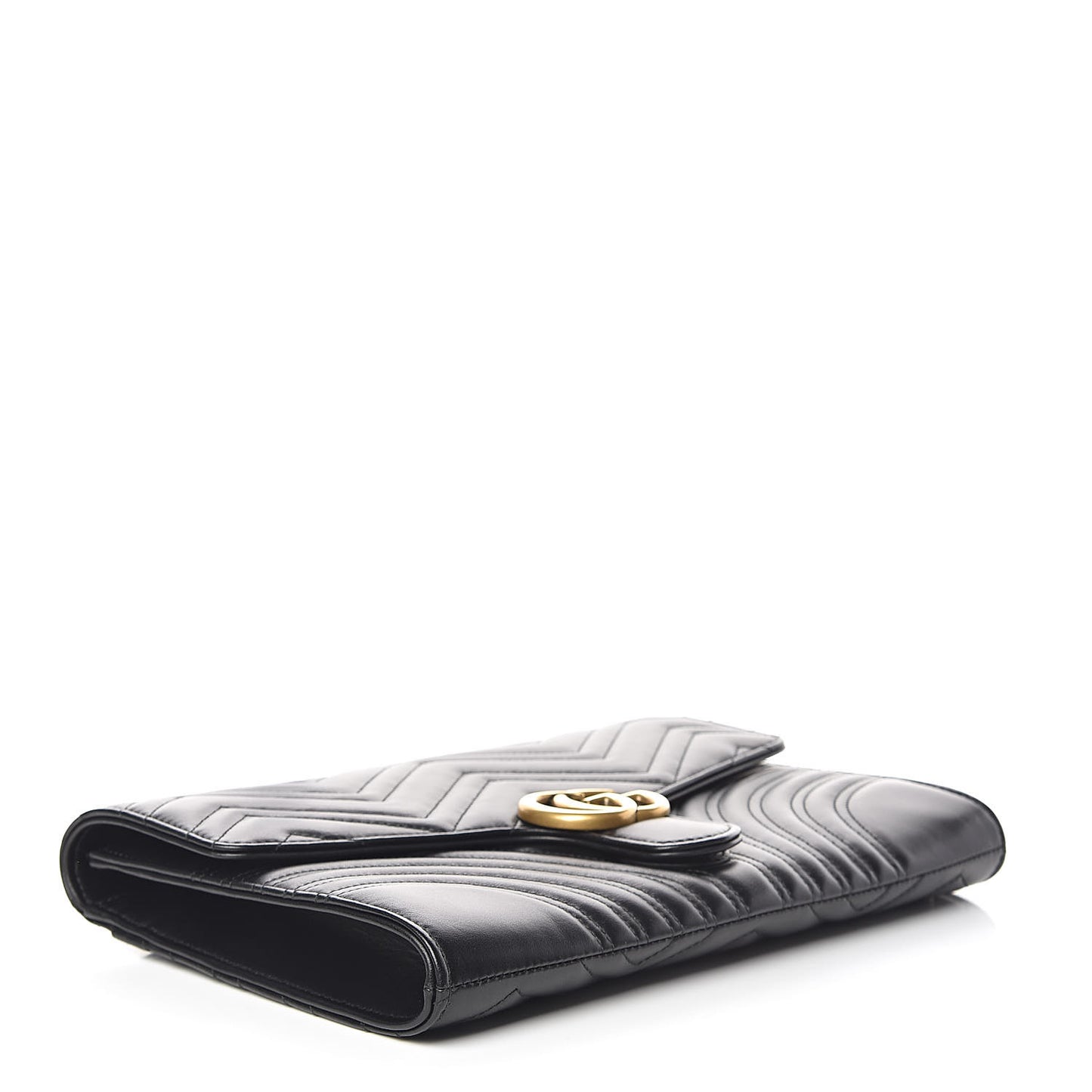Calfskin Matelasse GG Marmont Clutch Black