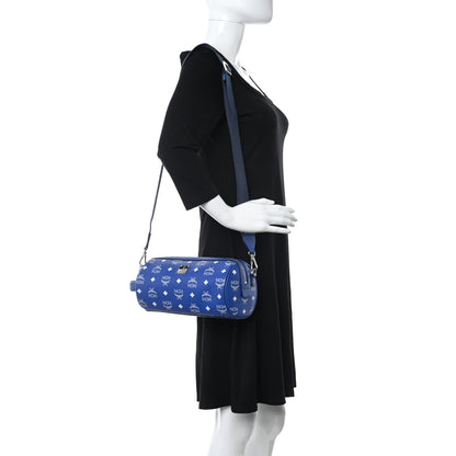 MCM Visetos Surf The Web Small Crossbody Blue 2 of 11